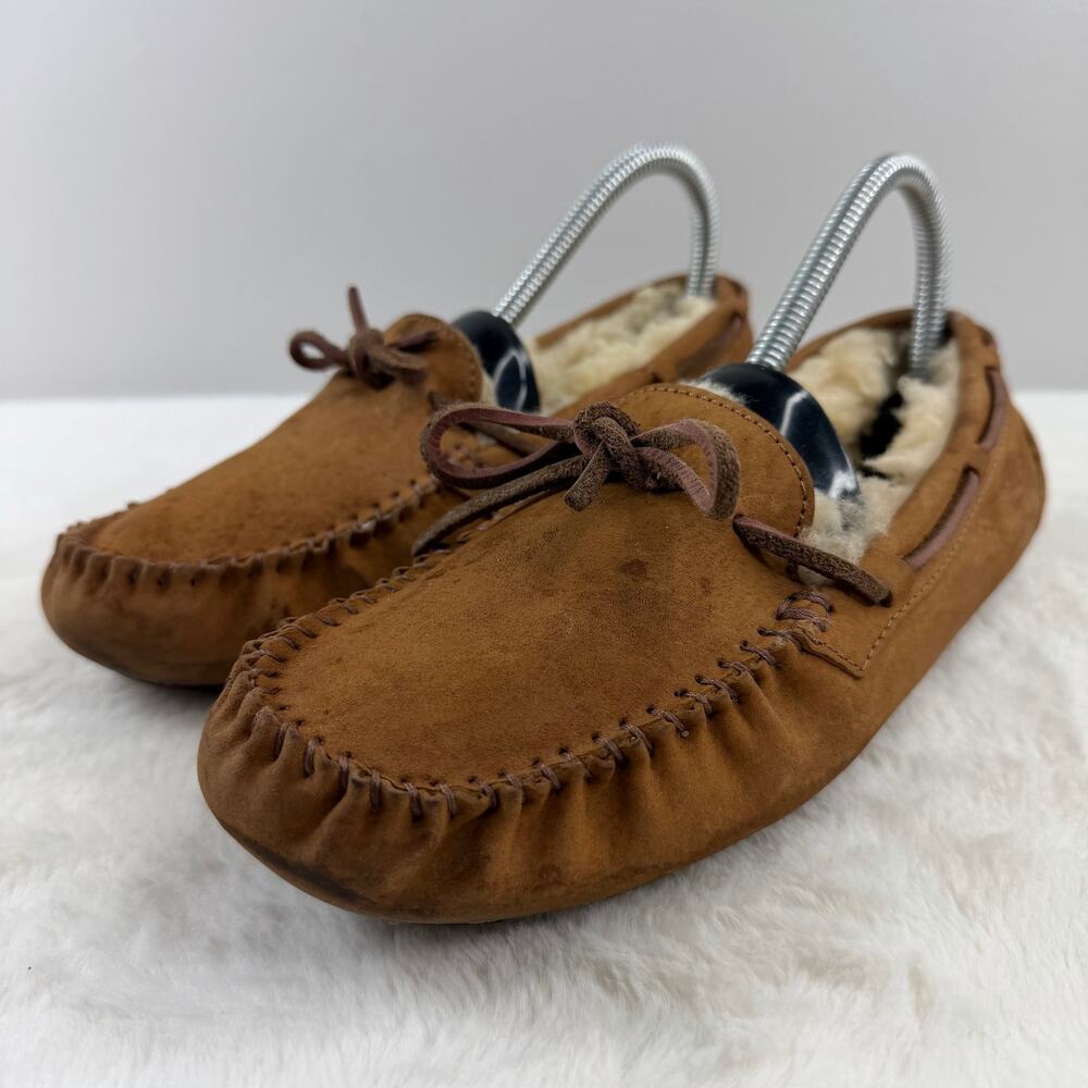 UGG Dakota Moccasin Slippers Women’s Size 7 Brown Leather Insulated